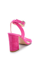 Women's Suede High Heel Sandals | Derimod