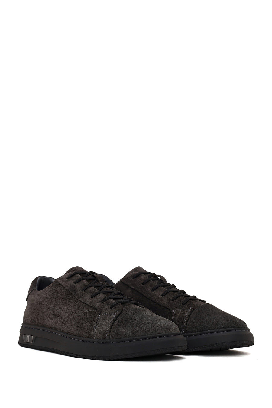 Male Anthracite Lace-up Suede Leather Sneaker