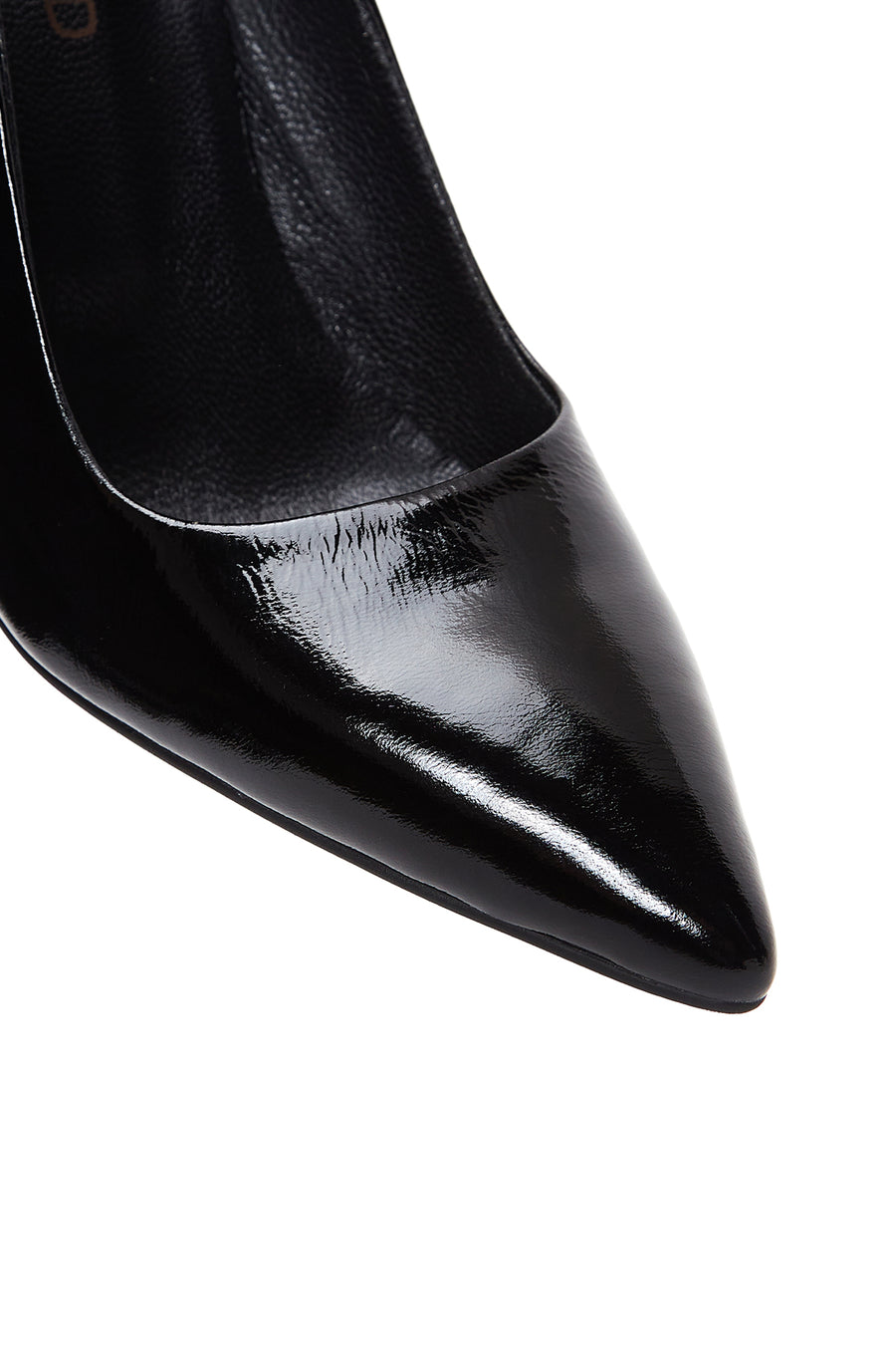 Women's Black Patent Leather Thin Heel Stiletto