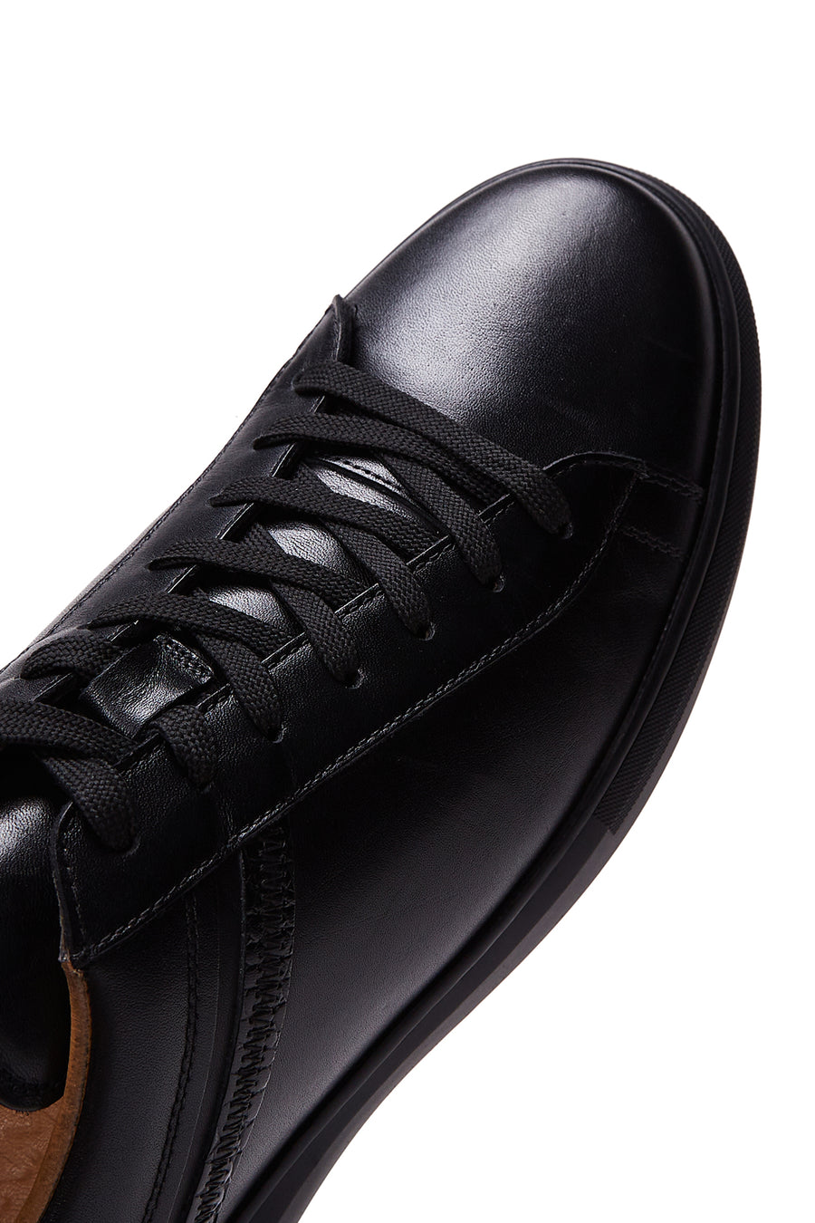 Erkek Siyah Deri Sneaker