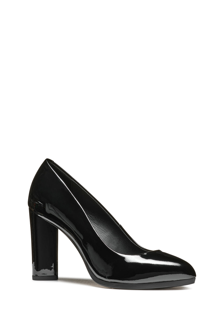 Geox Women's Black Walk Pleasure Heeled Leather Shoes