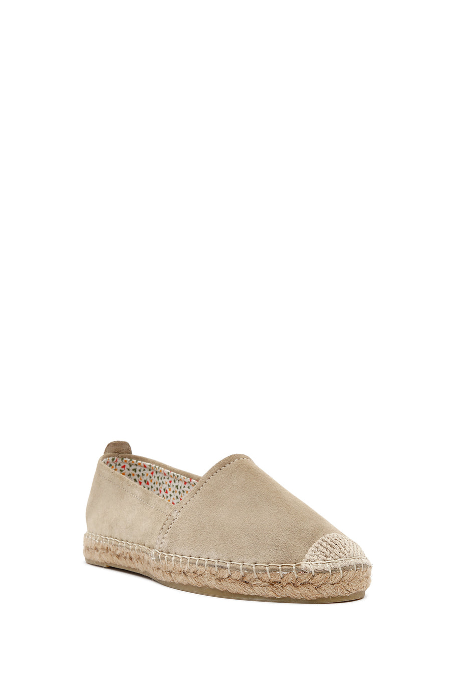 Women's Beige Suede Leather Espadrille