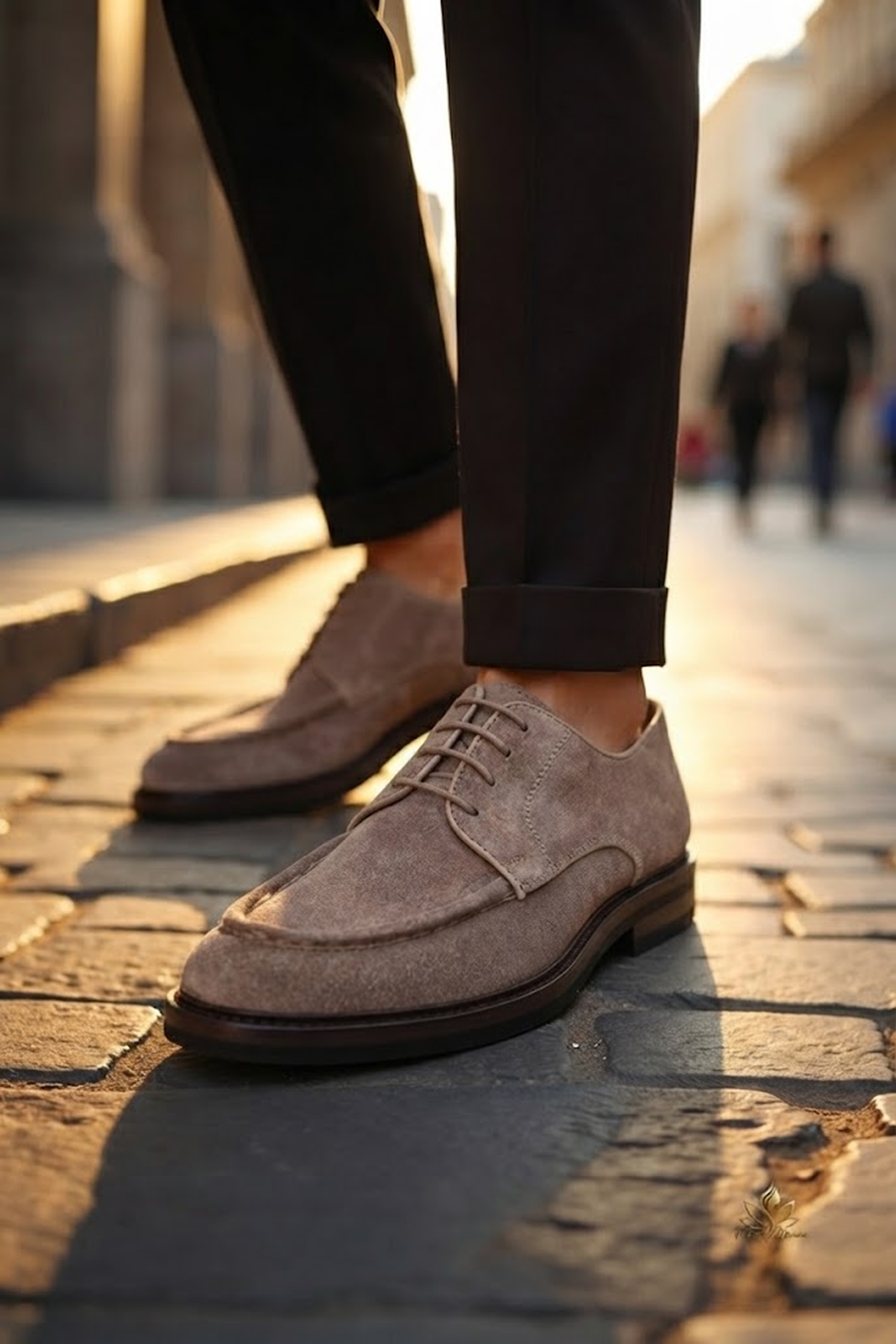 Male Mink Lace-Up Suede Casual Shoes