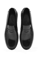 Erkek Siyah Deri Klasik Loafer | Derimod