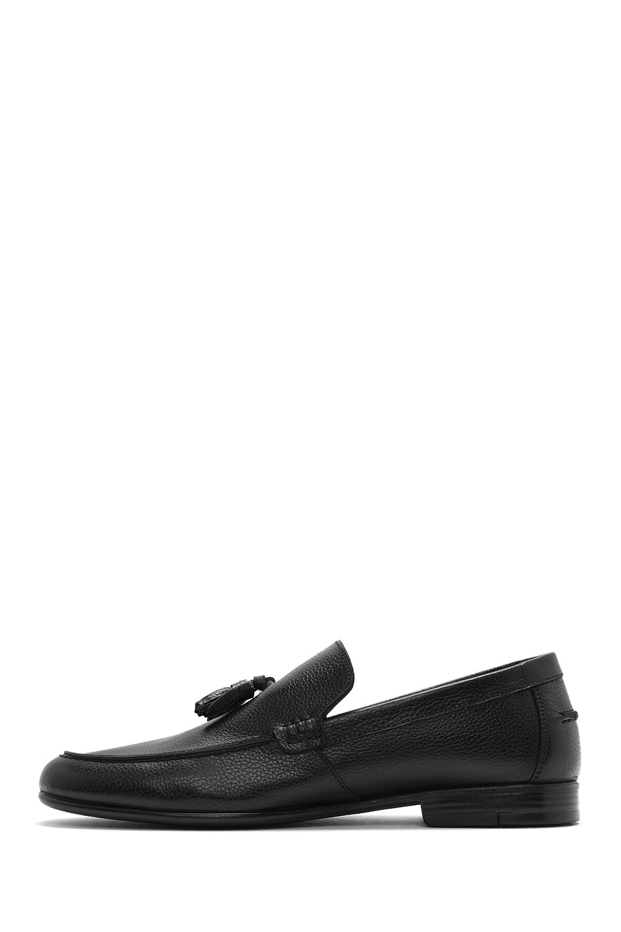 Men's Black Tasseled Leather Casual Loafer