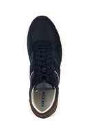 Geox Erkek Lacivert Spherica Vseries Bağcıklı Süet Deri Sneaker | Derimod