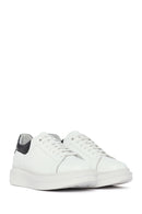 Kadın Beyaz Bağcıklı Kalın Tabanlı Deri Sneaker | Derimod
