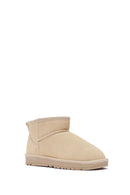 Women's Cream Short Suede Boots | Derimod