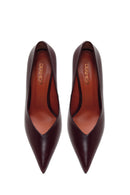 Kadın Bordo Topuklu Deri Stiletto | Derimod