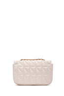Women's Cream Long Strap Quilted Crossbody Bag | Derimod