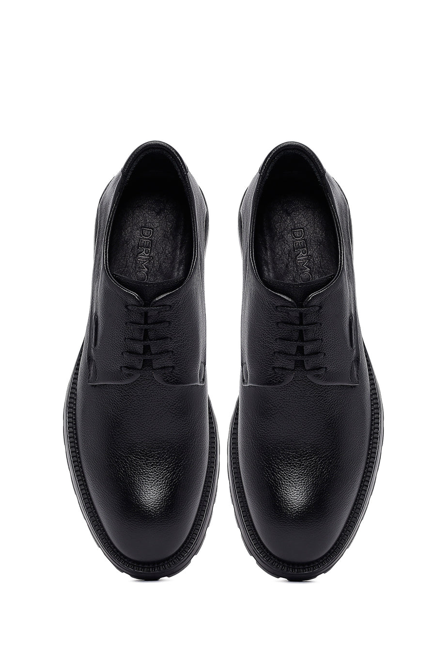 Men's Black Lace Up Leather Casual Shoes