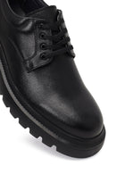 Men's Black Lace-Up Thick-Soled Leather Casual Shoe | Derimod