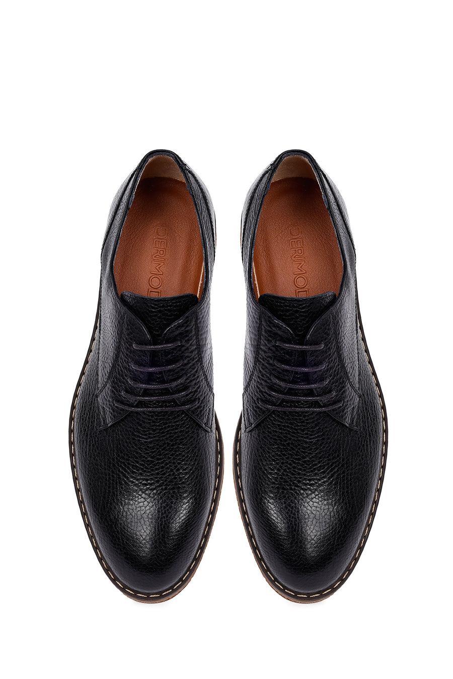 Men's Black Lace Up Leather Casual Shoes