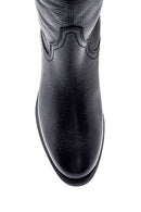 Women's Leather Cowboy Heeled Boots | Derimod