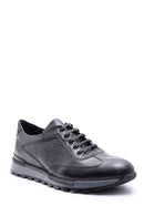 Erkek Kroko Detaylı Deri Sneaker | Derimod