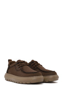 Derimod Zero Male Brown Lace-up Thick-soled Fabric Casual Shoes | Derimod