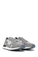 Men's Gray Leather Sneaker | Derimod