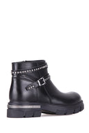 Women's Leather Boots with Buckle | Derimod