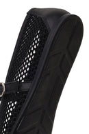 Woman Black Buckled Mesh Ballerine flats | Derimod