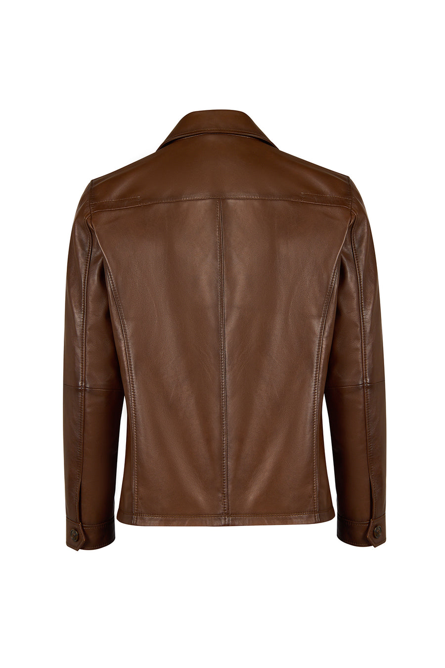 Fabian Male Brown Leather Jacket