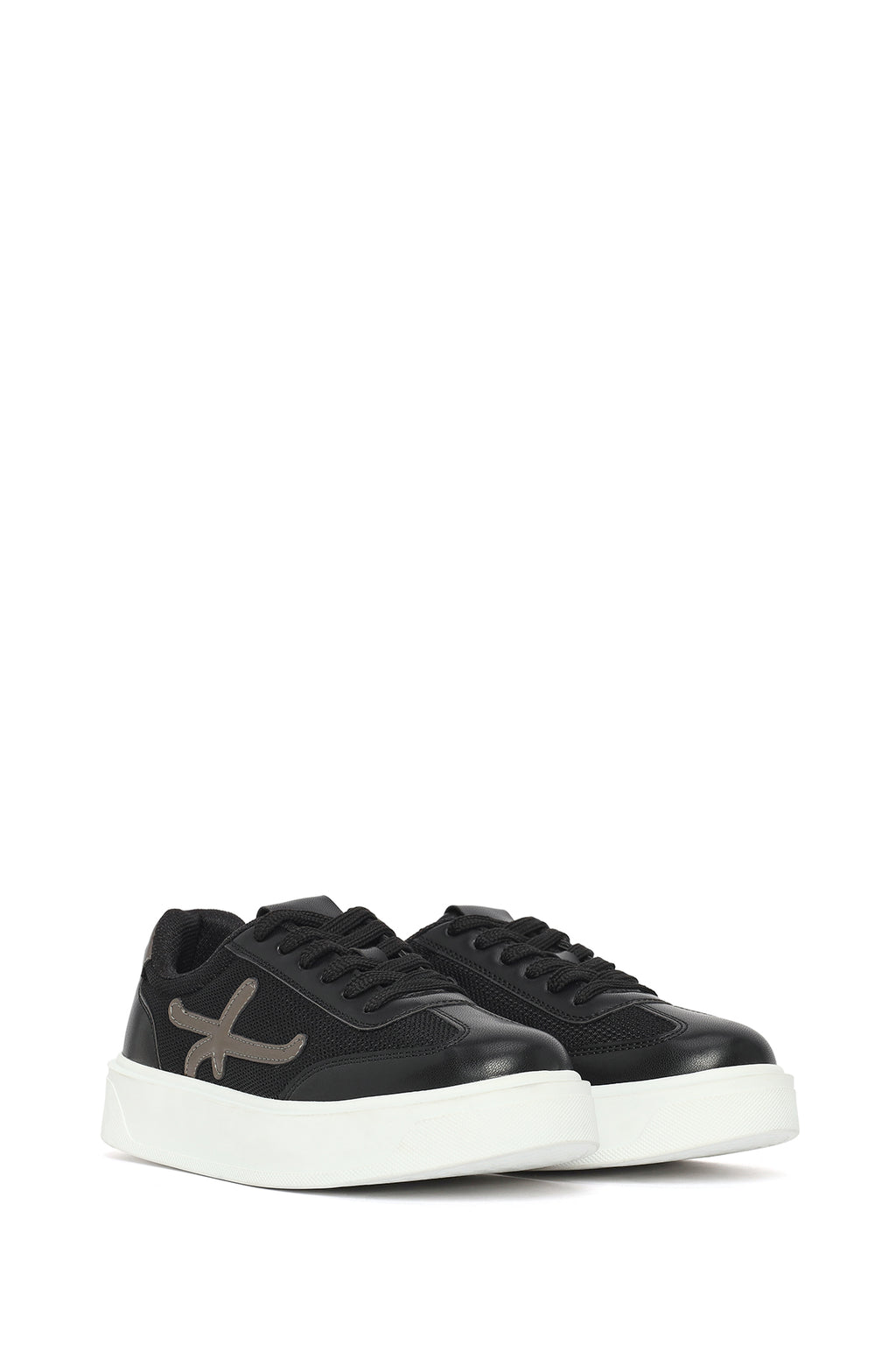 Kadın Siyah Bağcıklı Sneaker