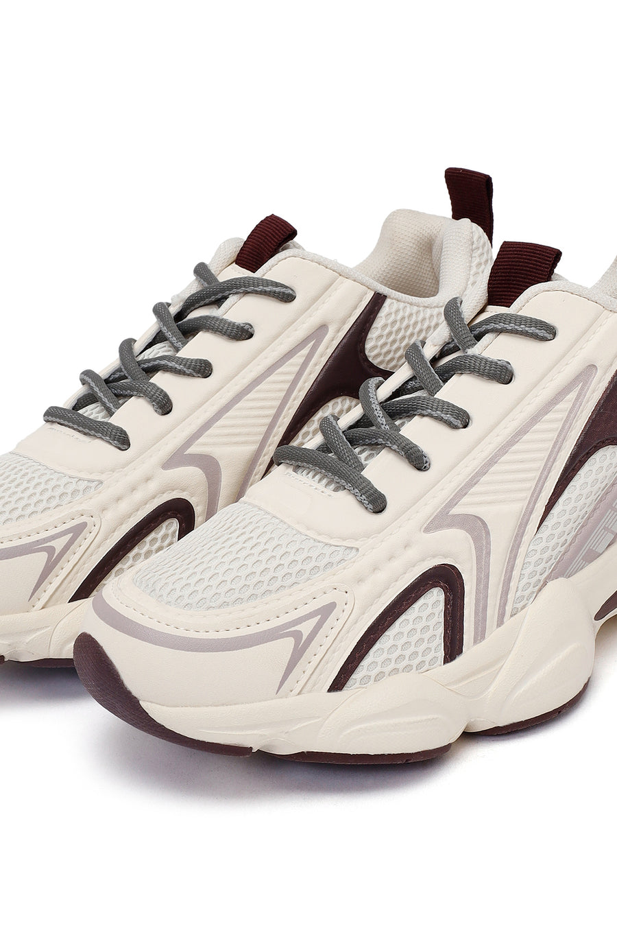 Kadın Bordo Bağcıklı Kalın Tabanlı Sneaker
