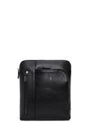 Male Black Leather Crossbody Bag | Derimod