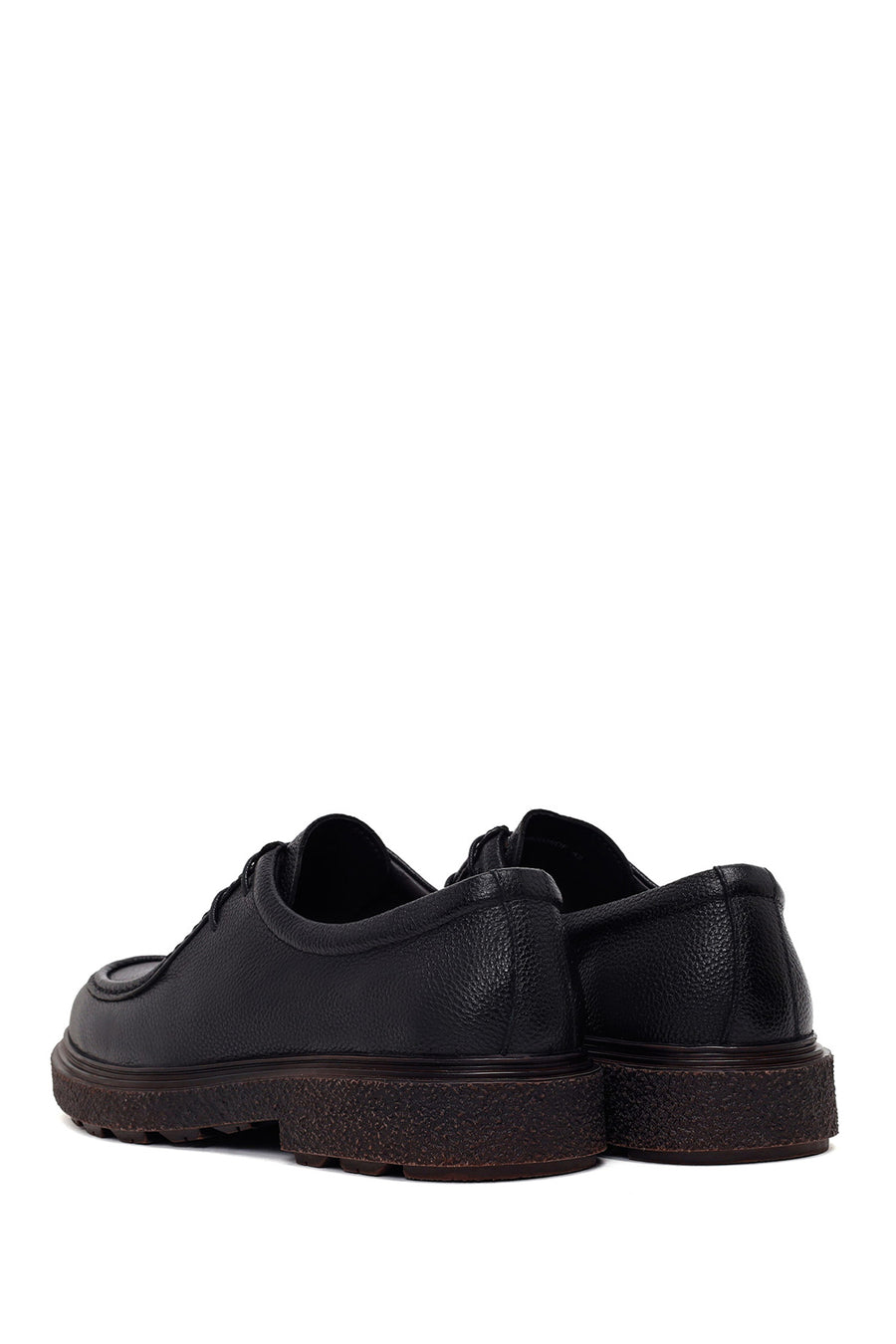 Male Black Lace-up Leather Casual Shoes