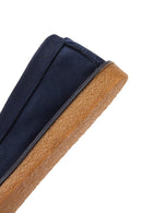 Men's Navy Blue Leather Casual Loafer | Derimod