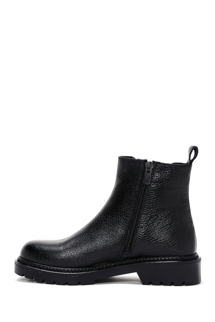 Women's Black Leather Chelsea Boots