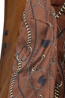 Lopez Women's Brown Mandarin Collar Leather Jacket | Derimod