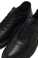 Male Black Lace-Up Leather Sneaker | Derimod