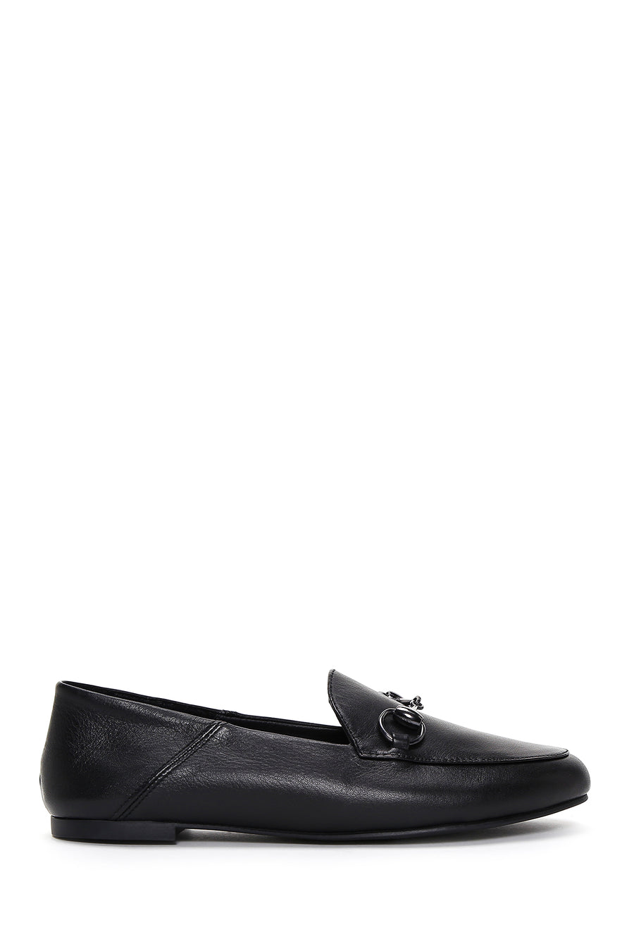 Kadın Siyah Deri Maskülen Loafer 25SFD290218 | Derimod