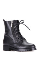 Zippered Women's Leather Boots | Derimod