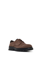Men's Brown Lace-Up Thick-Soled Suede Leather Casual Shoes | Derimod