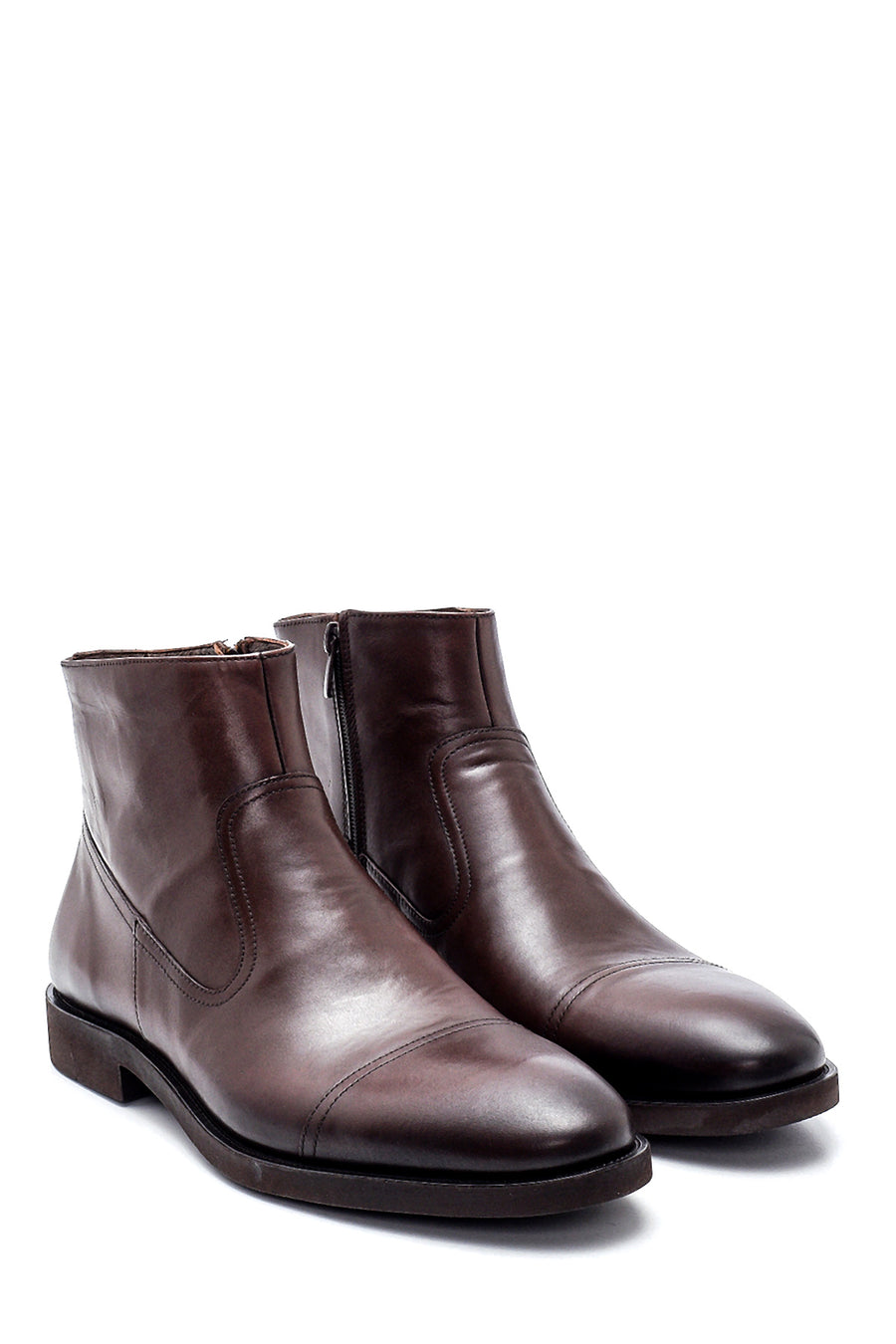 Men's Leather Zippered Classic Boots