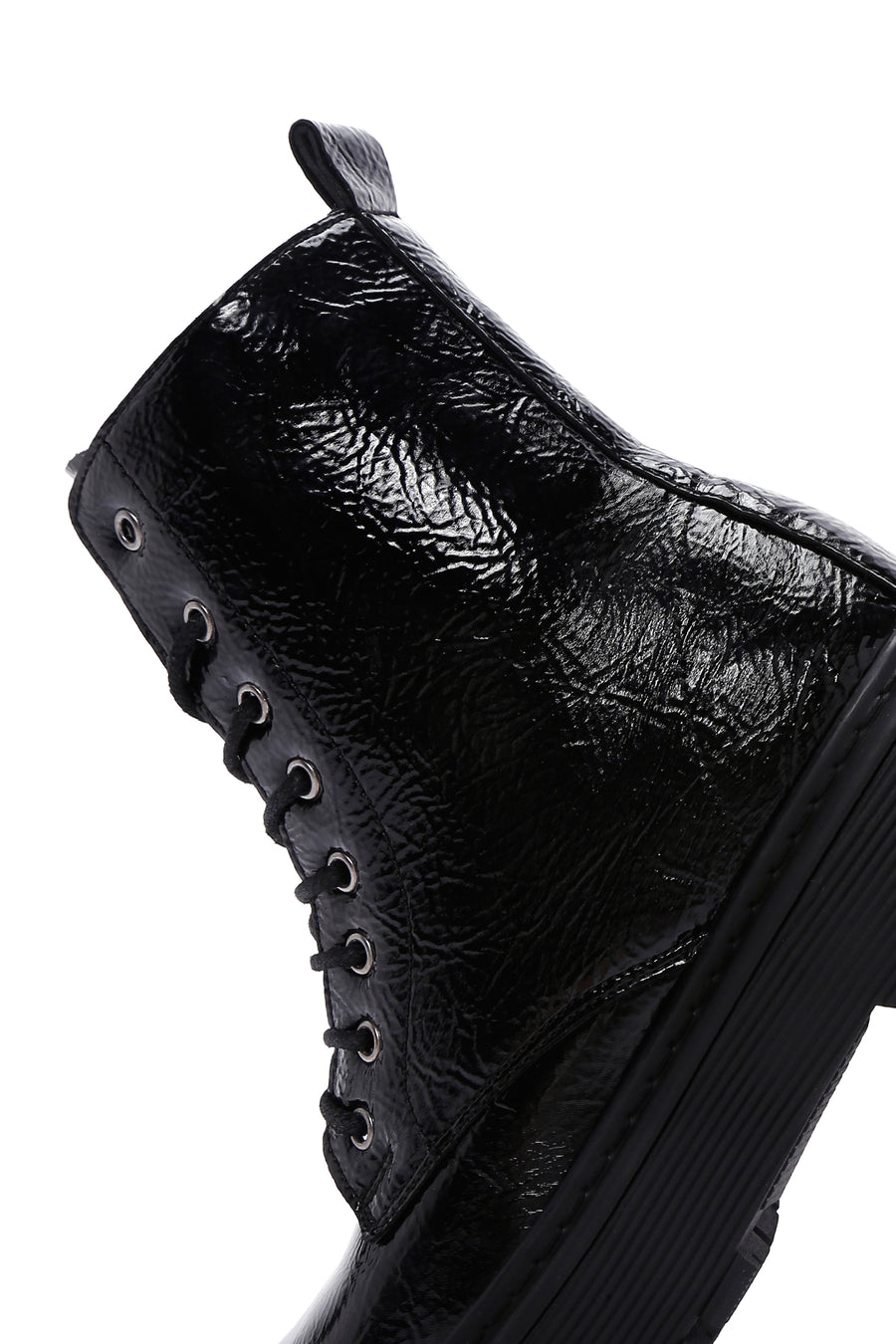 Women's Black Patent Leather Boots