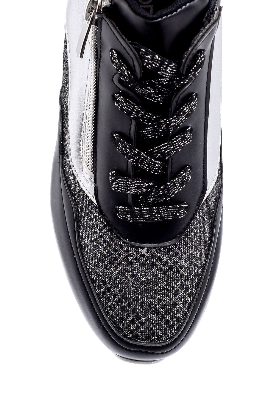 Women's High Sole Zipper Detailed Sneaker