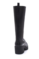 Women's Black Zippered Lace Up Boots | Derimod