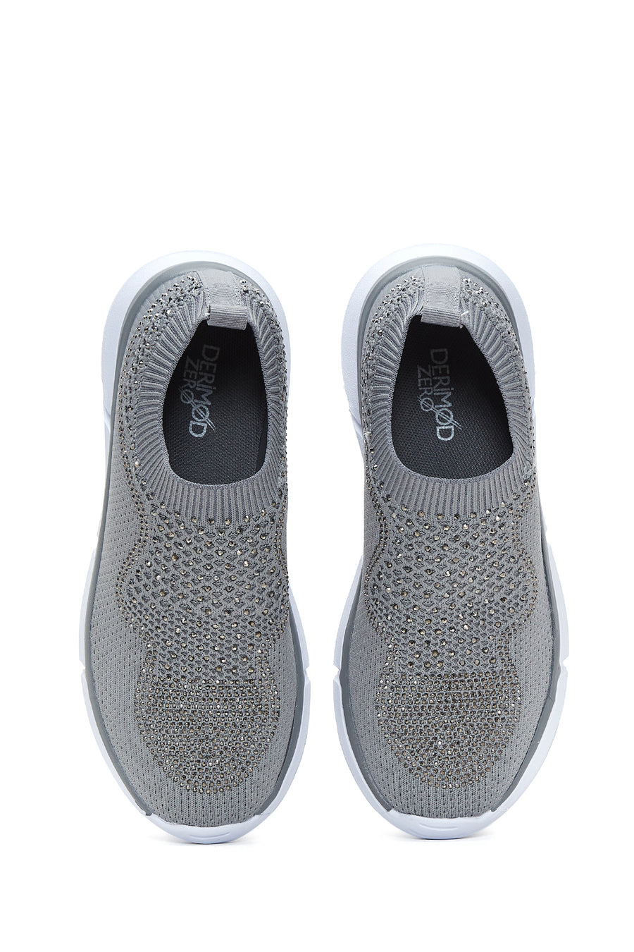 Women's Gray Stone Fabric Sneaker