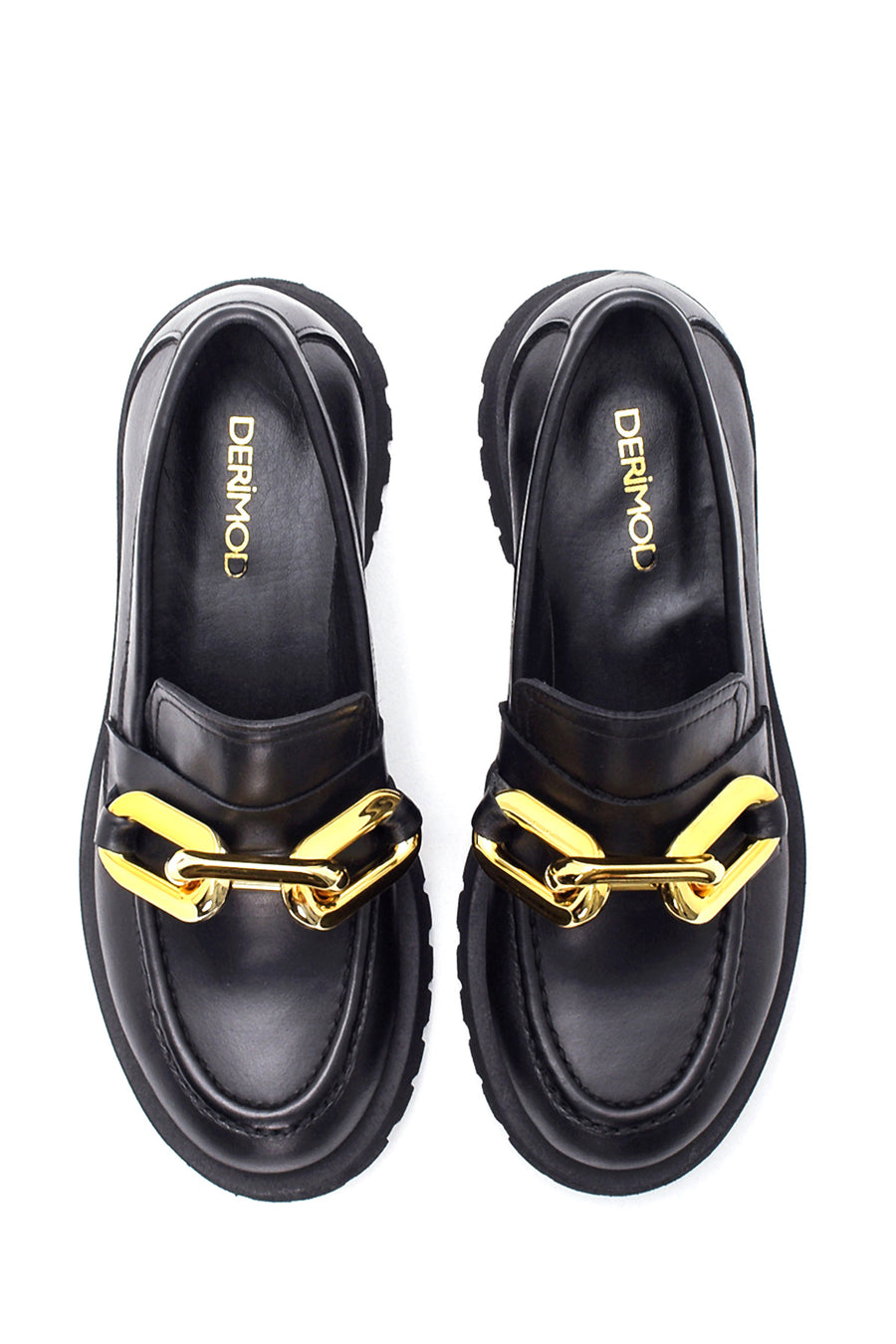 Kadın Deri Zincirli Loafer
