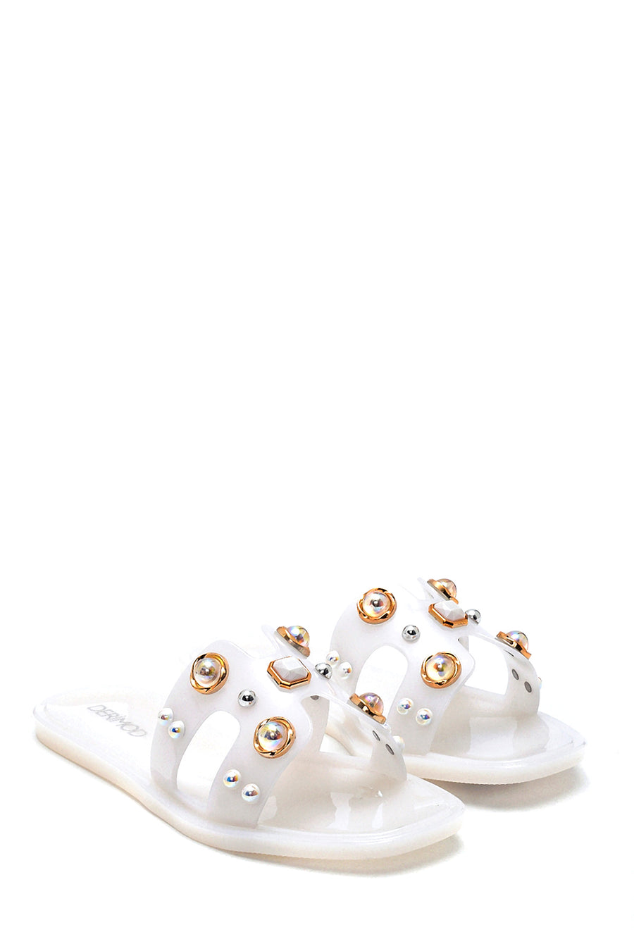 Women's Stone Detailed Casual Slippers