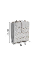 Woman Silver Metallic Wallet | Derimod