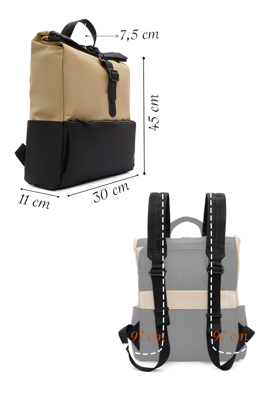 Women's Beige Backpack