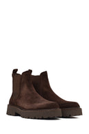 Male Brown Suede Chelsea Boots | Derimod