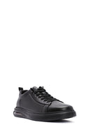 Male Black Lace-Up Leather Sneaker | Derimod