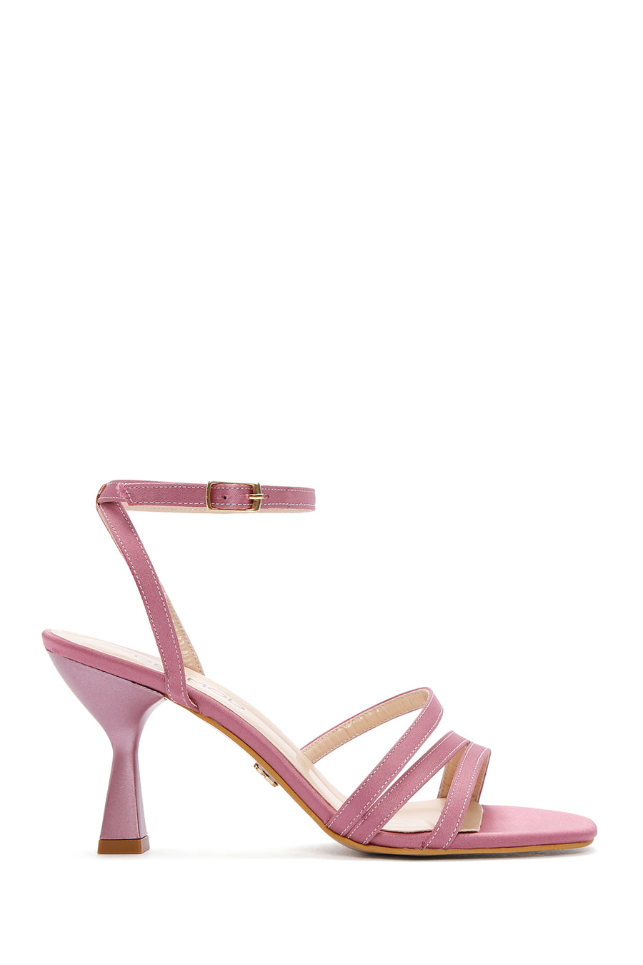 Women's Pink Ankle Strap Heeled Sandals 24SFE39166F | Derimod