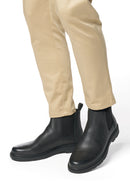 Geox Men's Black Spherica Ec1 Leather Chelsea Boots | Derimod