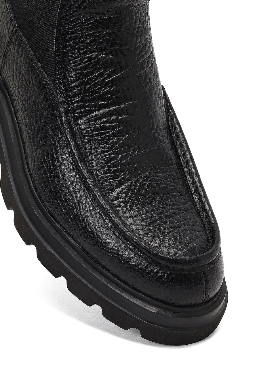 Male Black Leather Chelsea Boots