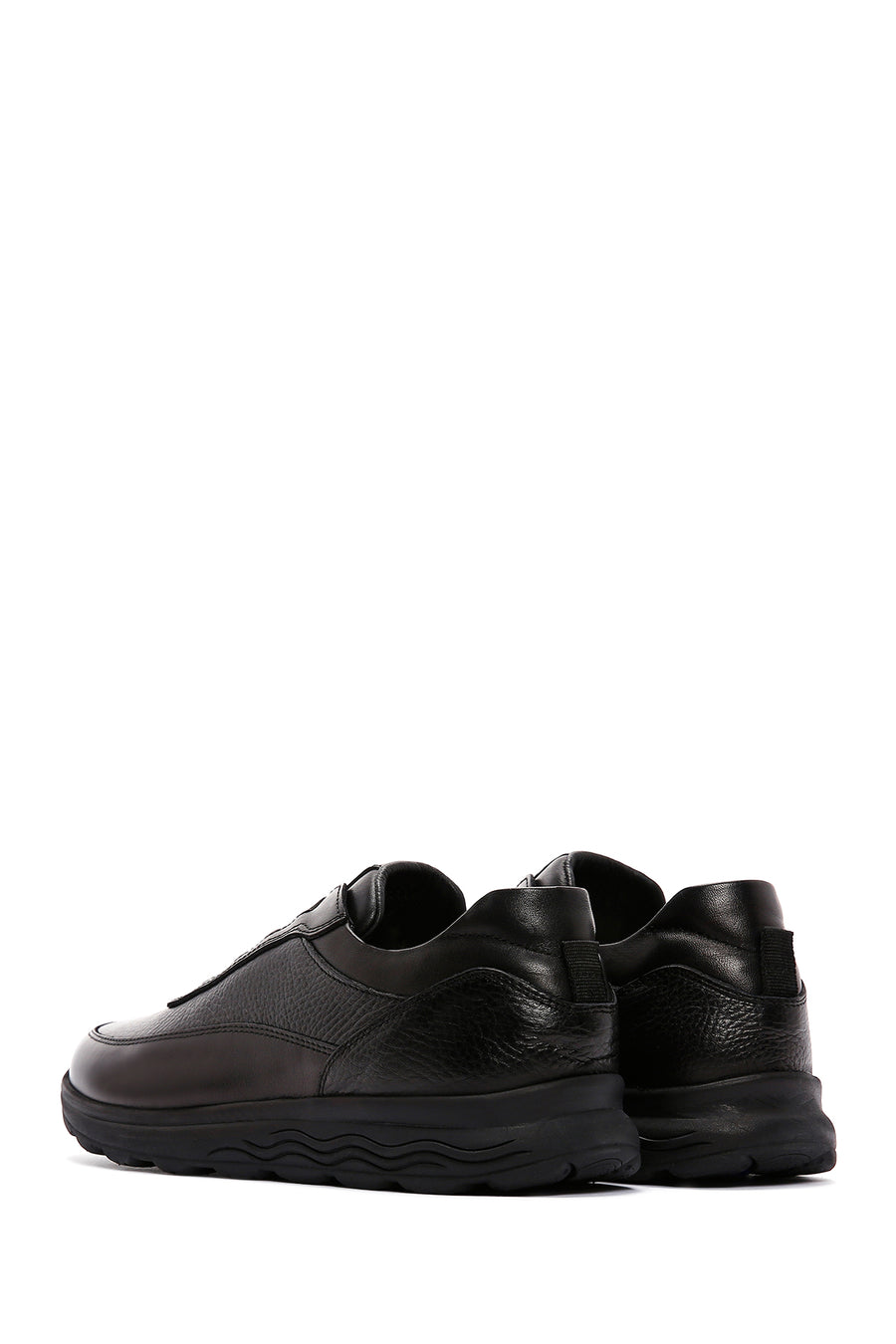 Erkek Siyah Deri Casual Sneaker